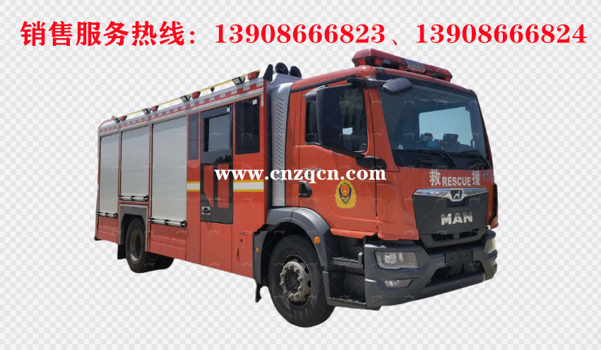 德國(guó)曼man單橋水罐消防車(chē)