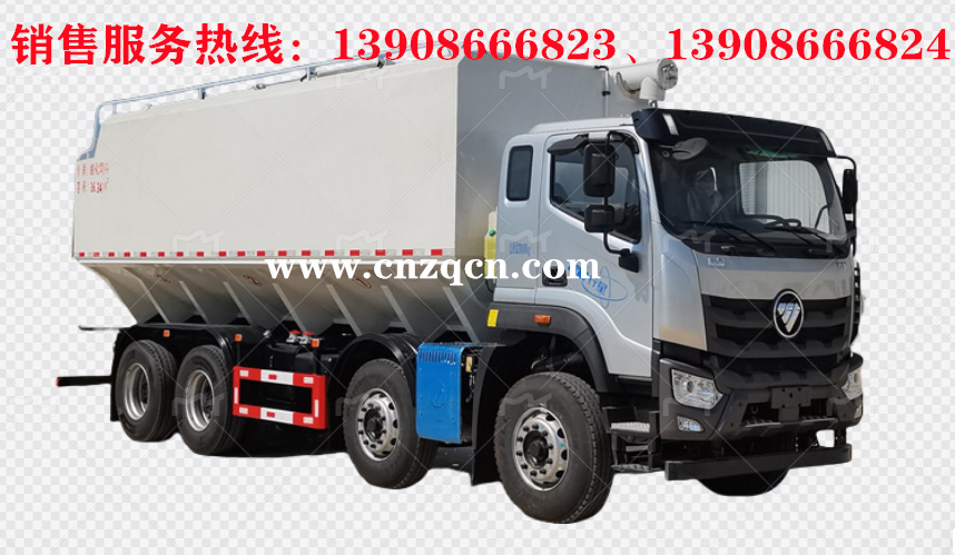 福田歐曼行星前四后八散裝飼料運(yùn)輸車(chē)