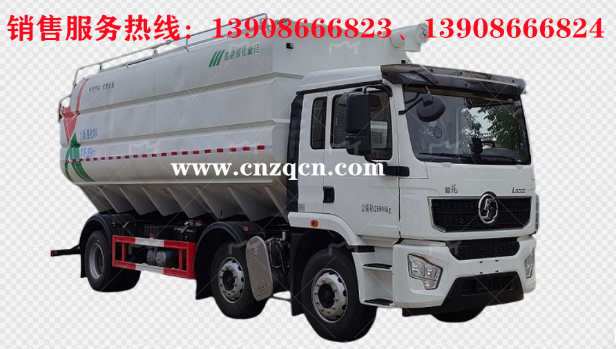 陜汽德龍L3000小三軸散裝飼料運(yùn)輸車(chē) 